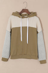 Brown Colorblock Patchwork Pullover Hoodie Sweatshirts & Hoodies JT's Designer Fashion