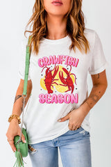 White CRAWFISH SEASON Lemon Spice Graphic Tee Graphic Tees JT's Designer Fashion
