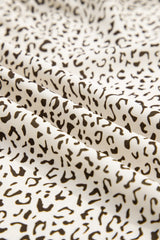 Beige Plus Size Leopard Print Frill Trim Short Sleeve Flared Dress Plus Size Midi Dresses JT's Designer Fashion