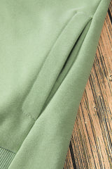 Smoke Green Solid O Neck High Low Hem Pullover Sweatshirt Sweatshirts & Hoodies JT's Designer Fashion