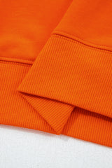 Orange Varsity Striped Sleeve Drop Shoulder Sweatshirt and Short Set Short Sets JT's Designer Fashion
