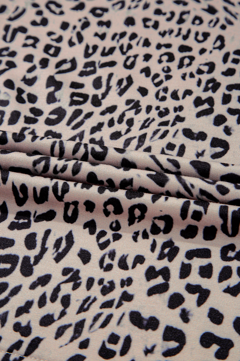 Brown Leopard Half Zipper Collared Ruffled Sleeve Top and Short Set Short Sets JT's Designer Fashion