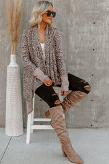 Leopard Open Front Cardigan Sweaters & Cardigans JT's Designer Fashion