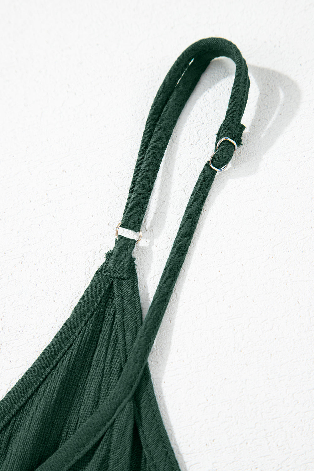 Duffel Green Spaghetti Straps Pocketed Slouchy Long Dress Maxi Dresses JT's Designer Fashion