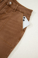 Breen Cropped High Rise Wide Leg Jeans Jeans JT's Designer Fashion