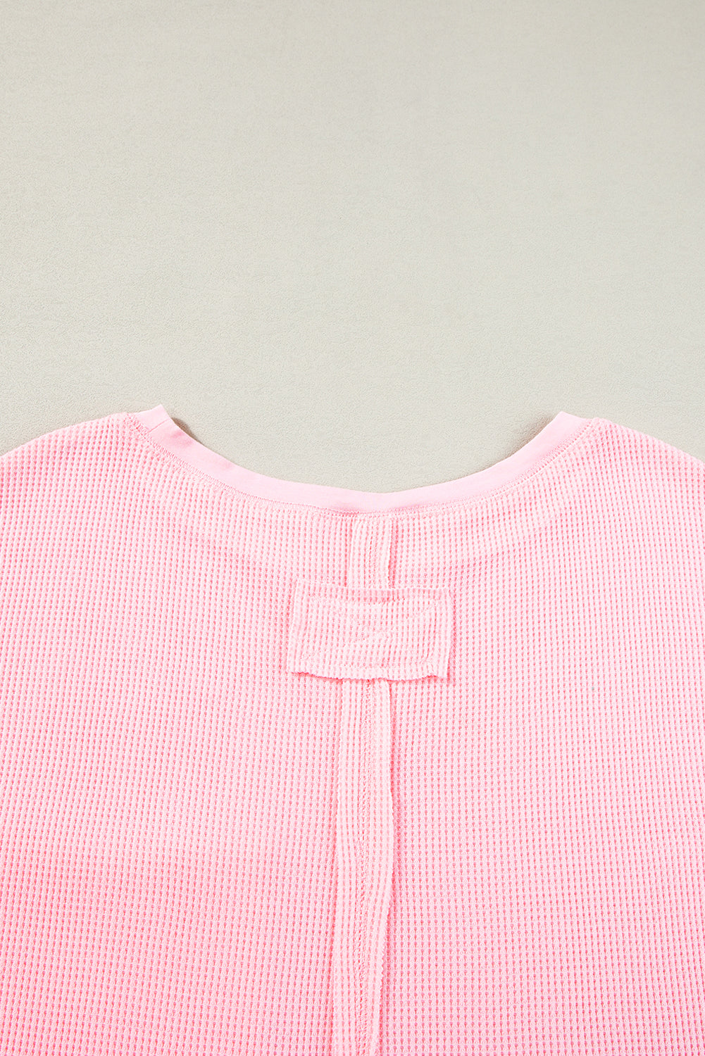 Light Pink Waffle Knit Oversize Tee and Shorts Set Short Sets JT's Designer Fashion