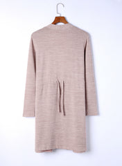 Pink Tunic Back Open Front Cardigan with Pockets Sweaters & Cardigans JT's Designer Fashion