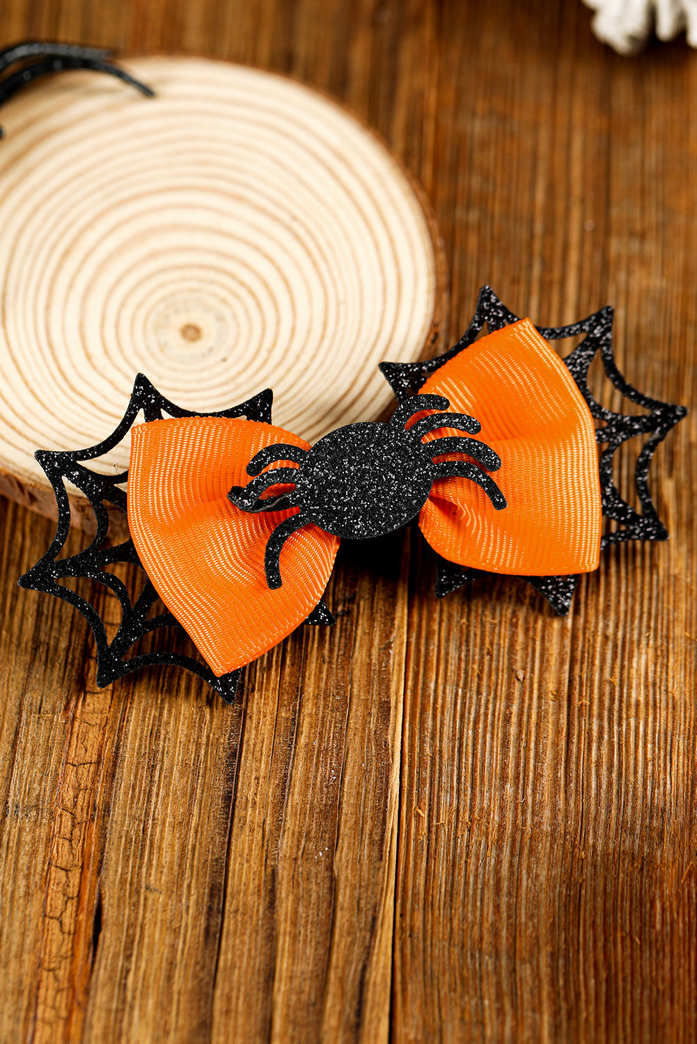 Carrot Spider Web Bowknot Halloween Hair Clip Headwear JT's Designer Fashion