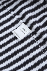 Contrast Trimmed Striped Drop Shoulder Sweater Sweaters & Cardigans JT's Designer Fashion