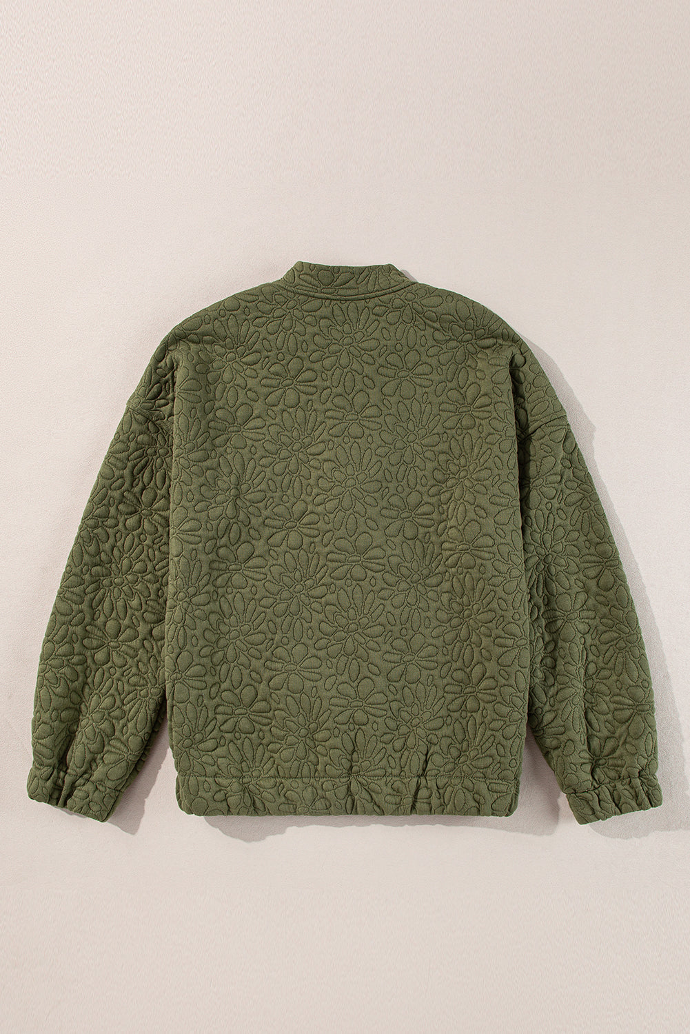Jungle Green Floral Quilted Jacket Jackets JT's Designer Fashion