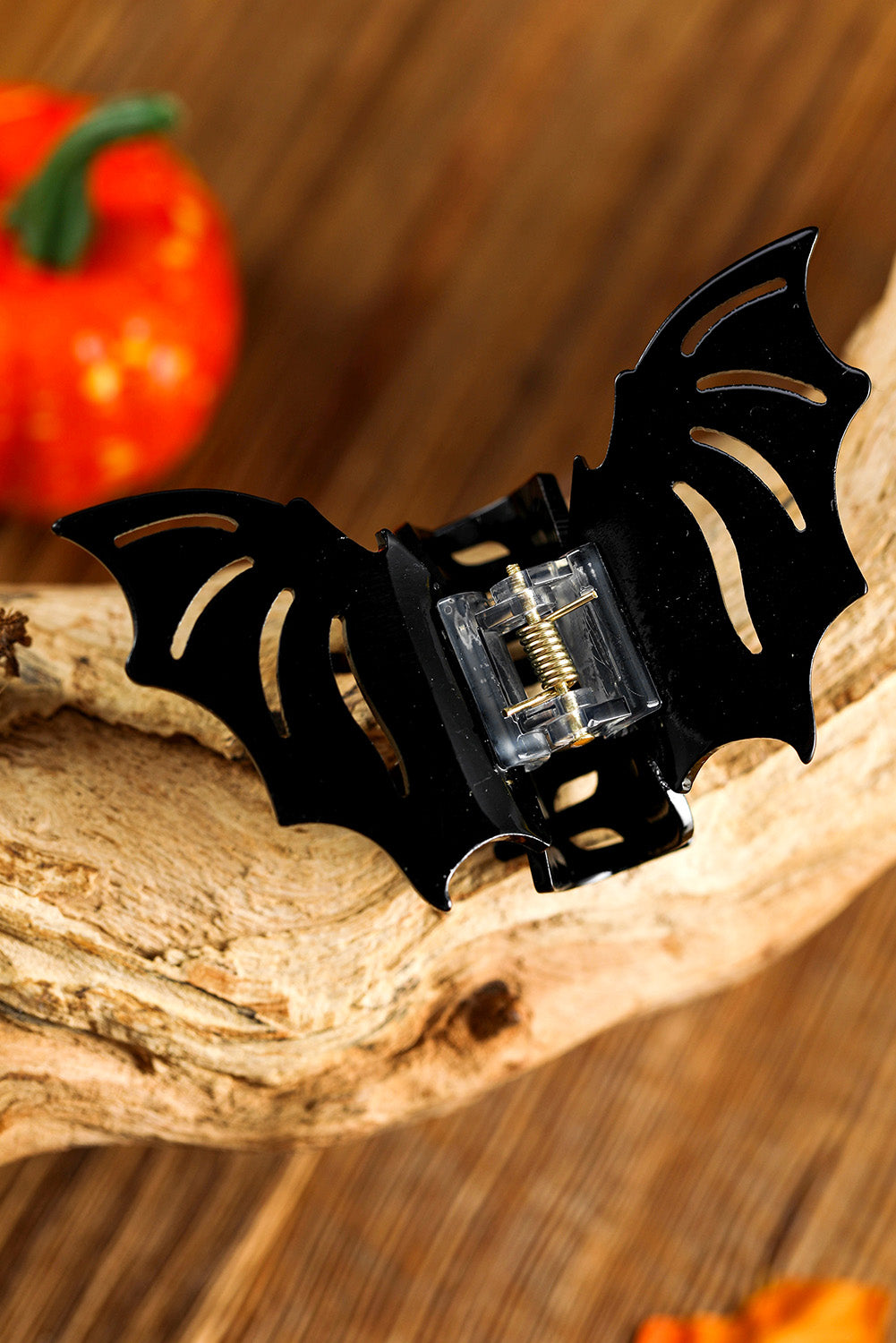 Black Halloween Bat Shape Hair Claw Clip Headwear JT's Designer Fashion