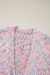 Pink Multicolor Confetti Open Front Knit Cardigan Cardigans JT's Designer Fashion