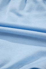 Beau Blue Color Block Stripes Elastic High Waist Active Shorts Casual Shorts JT's Designer Fashion