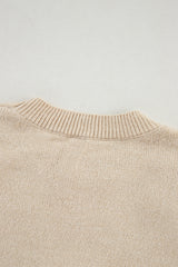 Parchment Floral Crochet Chunky Knit Sweater Sweaters JT's Designer Fashion