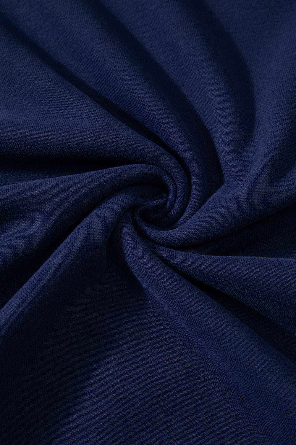 Navy Blue Solid O Neck High Low Hem Pullover Sweatshirt Sweatshirts & Hoodies JT's Designer Fashion