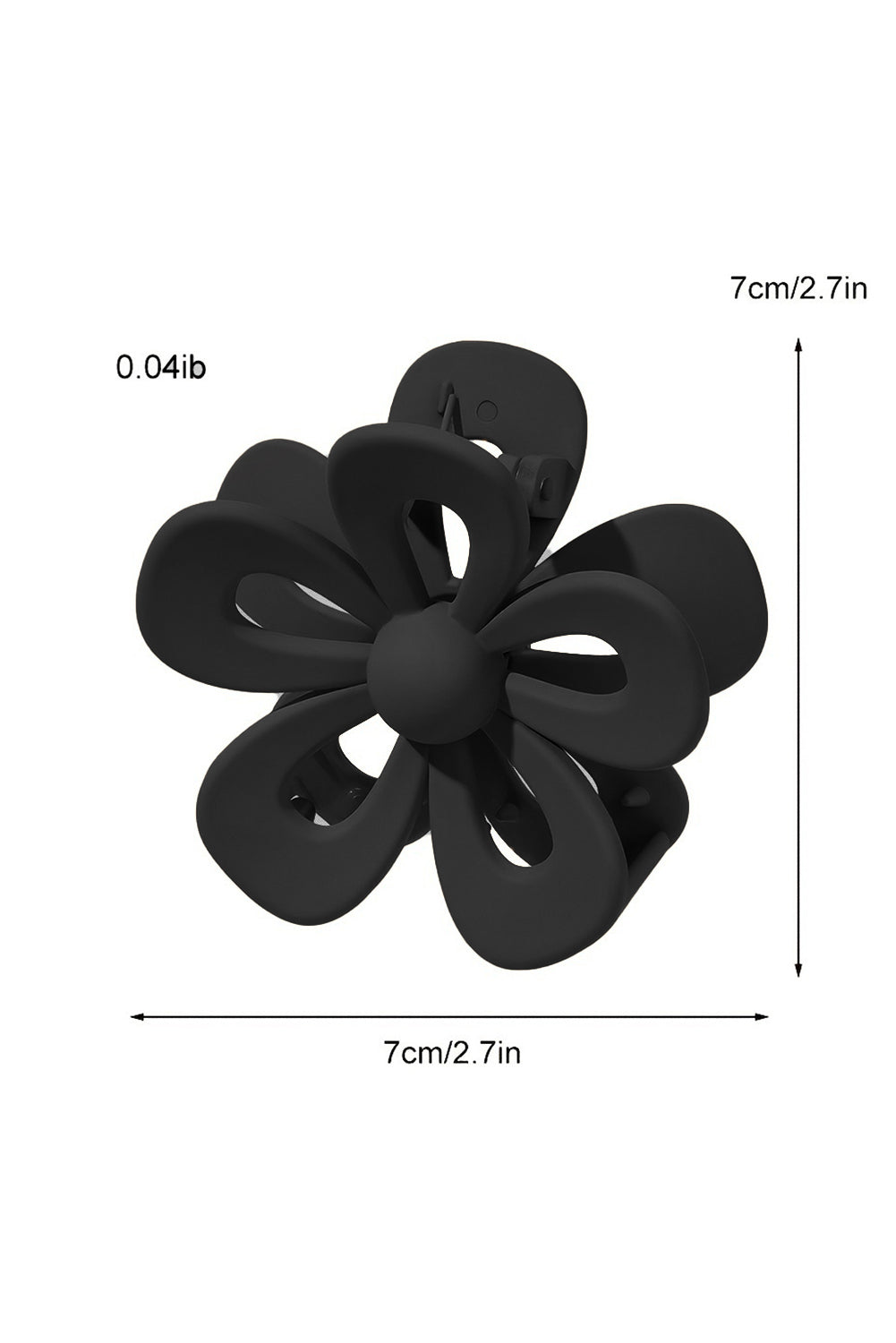 Black Sweet Hollowed Flower Shape Claw Clip Headwear JT's Designer Fashion