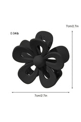 Black Sweet Hollowed Flower Shape Claw Clip Headwear JT's Designer Fashion
