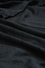 Black Velvet High Neck Tiered Ruffle Mini Dress Mini Dresses JT's Designer Fashion