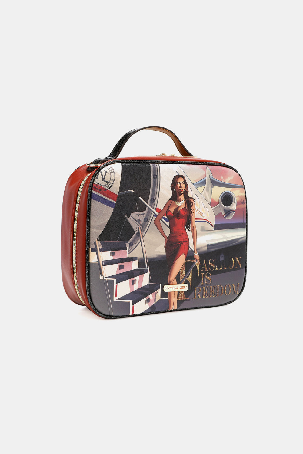 Nicole Lee USA Printed Handbag with Three Pouches Handbags JT's Designer Fashion