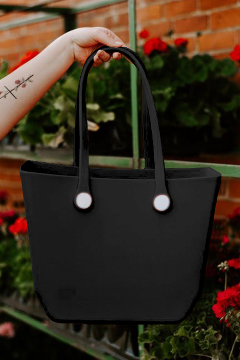 Black Waterproof Self-assembly Detachable Straps EVA Tote Bag Handbags JT's Designer Fashion