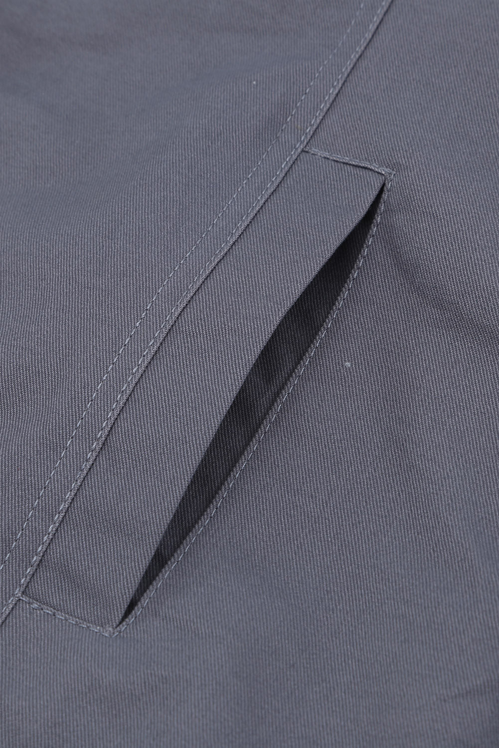 Gray Lapel Collar Button Fleece Jacket Jackets JT's Designer Fashion