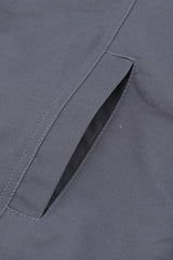 Gray Lapel Collar Button Fleece Jacket Jackets JT's Designer Fashion