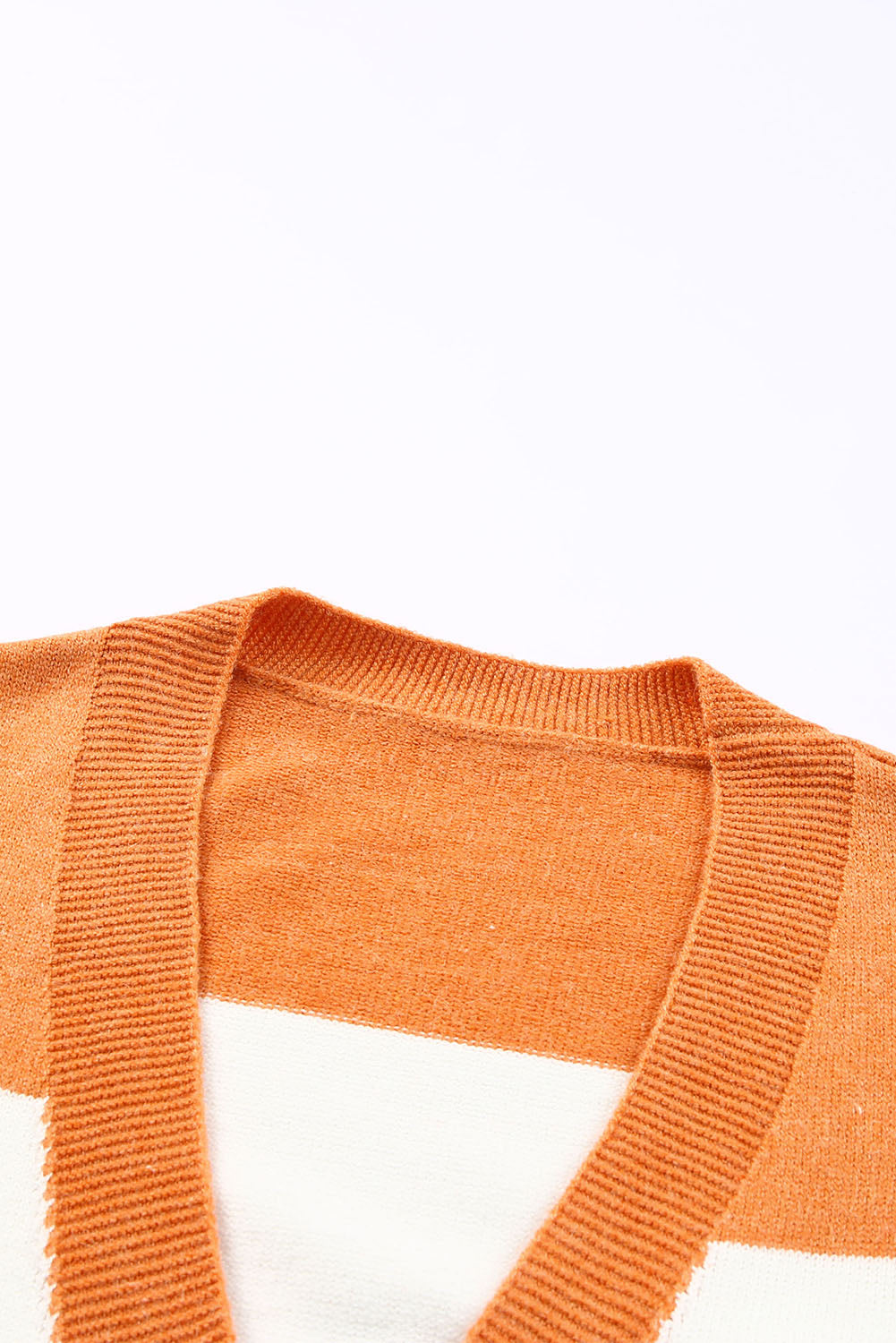 Open Front Pocketed Colorblock Cardigan Sweaters & Cardigans JT's Designer Fashion