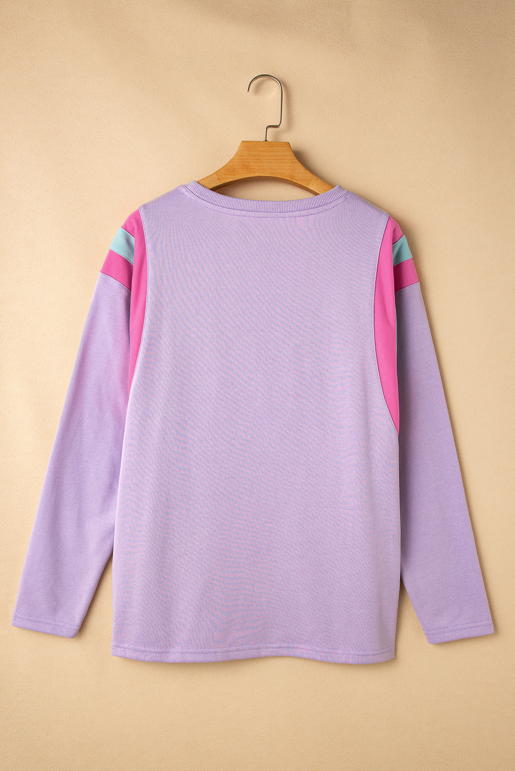 Phalaenopsis Mineral Wash Colorblock Arm Patchwork Oversize Top Long Sleeve Tops JT's Designer Fashion