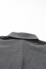 Gray Color Block Leopard Patched Corduroy Shacket Jackets JT's Designer Fashion