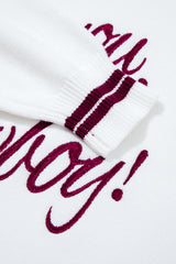 White See You Cowboy Embroidered Western Graphic Sweater Sweaters JT's Designer Fashion
