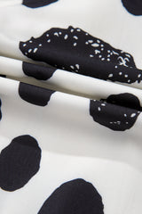 White Polka Dot Print Ruffled Sleeve Pocketed Plus Size Midi Dress Plus Size Midi Dresses JT's Designer Fashion