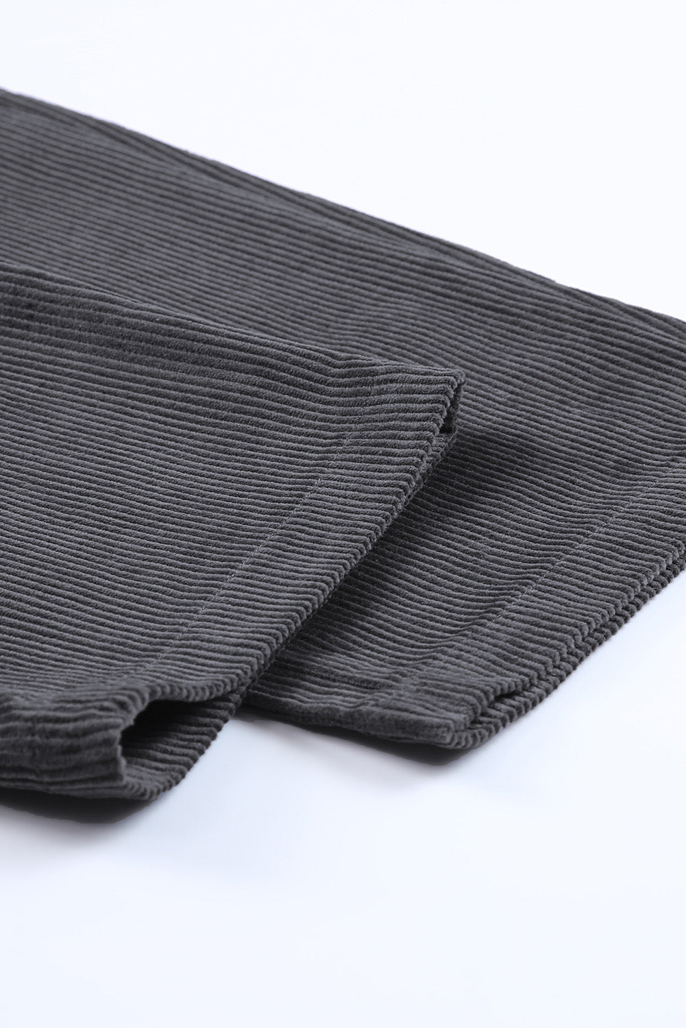 Gray Corduroy High Waist Straight Leg Pants Pants & Culotte JT's Designer Fashion