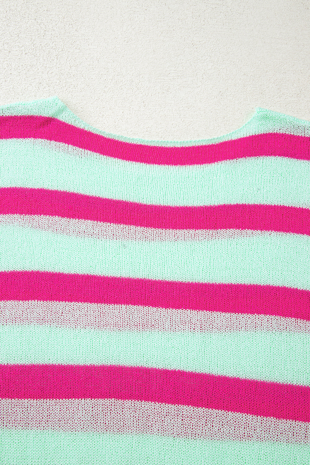 Green Stripe Round Neck Casual Sweater Sweaters JT's Designer Fashion