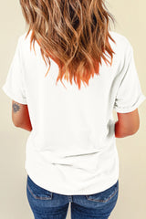 White Western Hat Boots Bow Knot Casual Graphic T Shirt Graphic Tees JT's Designer Fashion