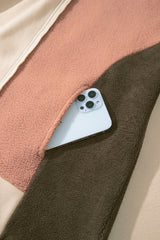Beige Oversized Color Block Patchwork High Low Hoodie Sweatshirts & Hoodies JT's Designer Fashion