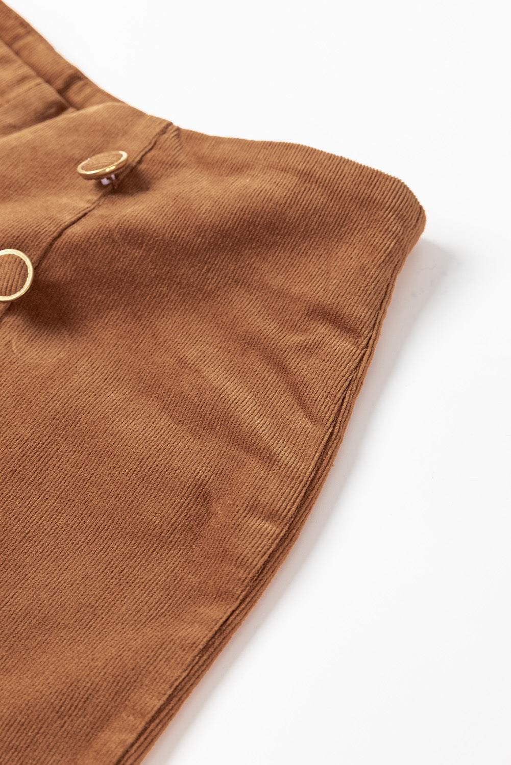 Chestnut Solid Color Double Breasted Straight Leg Pants Pants & Culotte JT's Designer Fashion