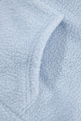 Beau Blue Cropped Sherpa Zip Up Hoodie Sweatshirts & Hoodies JT's Designer Fashion