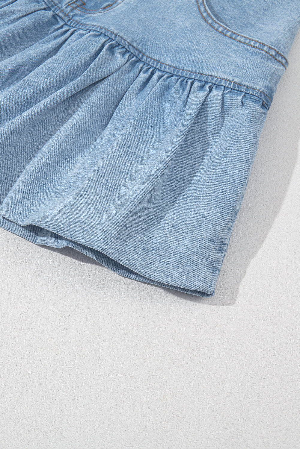 Myosotis Bubble Hem Denim Mini Skirt Skirts & Petticoat JT's Designer Fashion