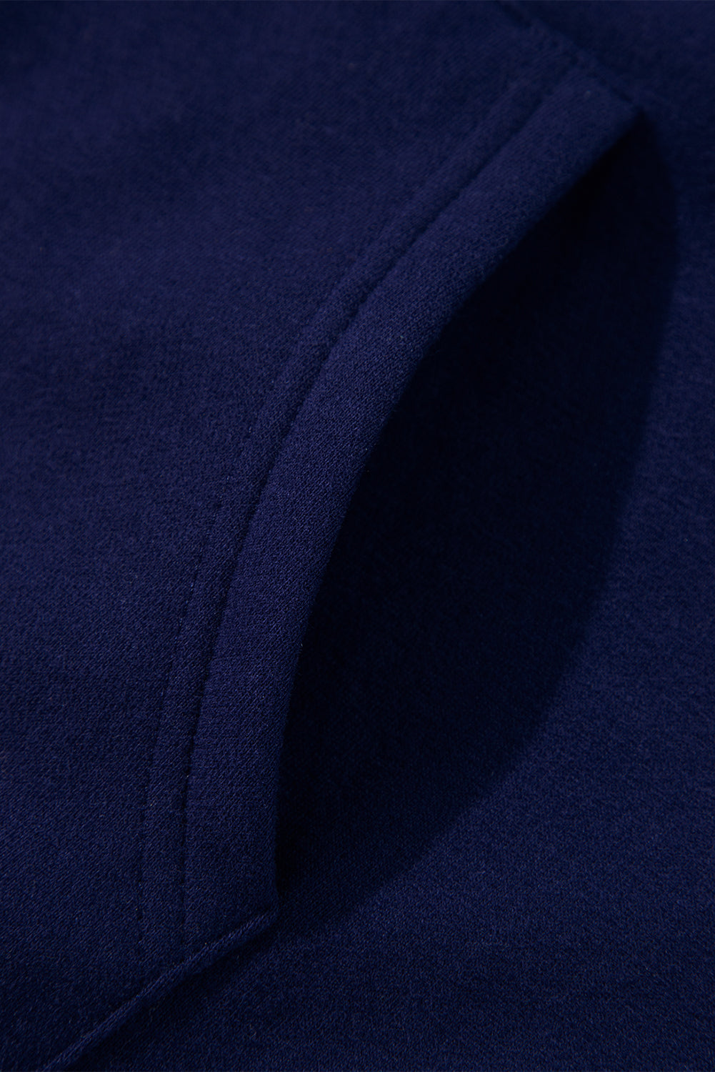 Navy Blue Solid Color Fleece Lined Zip up Hoodie Sweatshirts & Hoodies JT's Designer Fashion