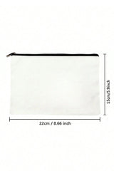 White TEACHER Graphic Print Zipper Cosmetic Bag Makeup Bags JT's Designer Fashion