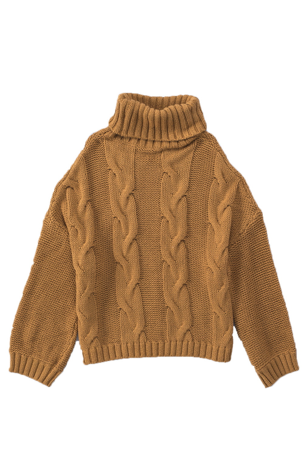 Cuddle Weather Cable Knit Handmade Turtleneck Sweater Sweaters & Cardigans JT's Designer Fashion