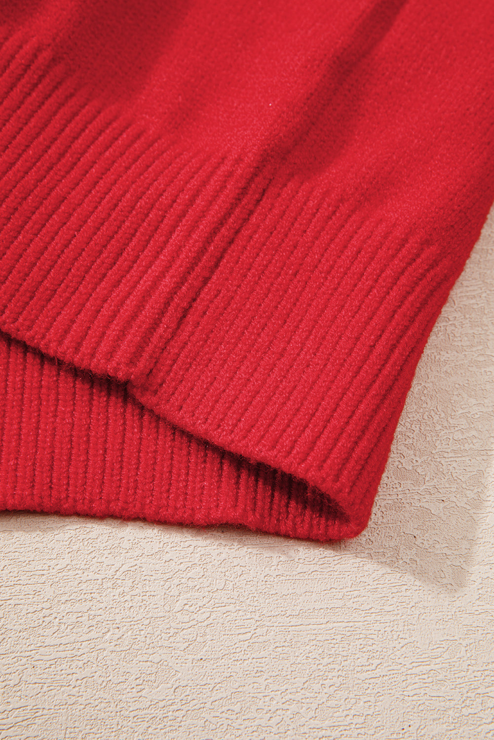 Fiery Red Tinsel merry Pattern Drop Shoulder Plus Size Sweater Plus Size Sweaters & Cardigans JT's Designer Fashion