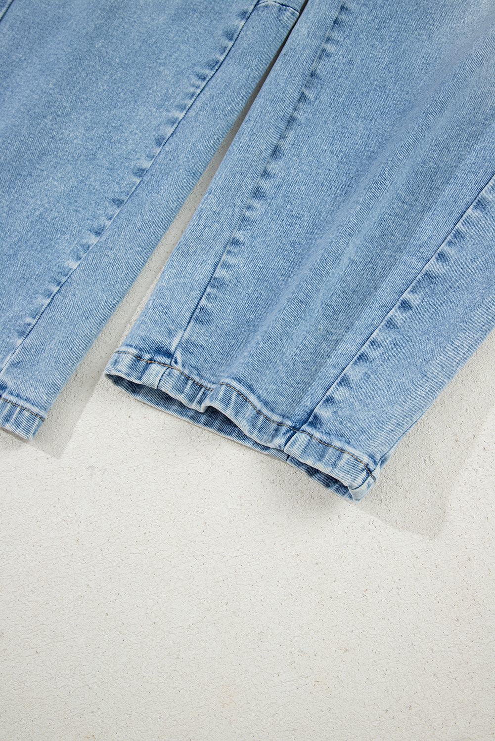 Beau Blue Flower Patched Light Wash Cropped High Waist Jeans Jeans JT's Designer Fashion