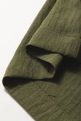 Jungle Green Solid Color Buttoned Straight Leg Overall Jumpsuits & Rompers JT's Designer Fashion