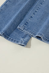 Ashleigh Blue Acid Wash Distressed Wide Leg High Waist Jeans Jeans JT's Designer Fashion