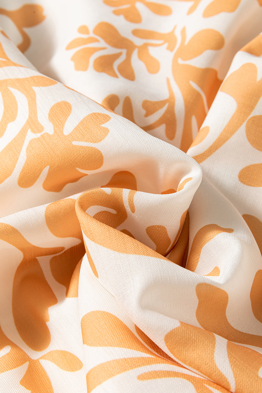 Apricot Floral Print Puff Short Sleeve Resort Plus Size Maxi Dress Plus Size Maxi Dresses JT's Designer Fashion