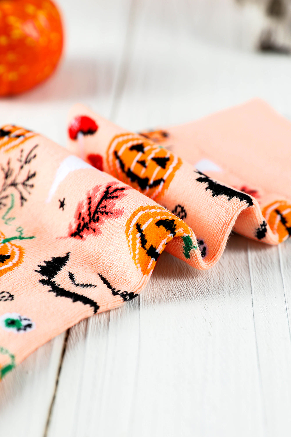 Delicacy Spooky Season Halloween Element Print Socks Socks JT's Designer Fashion