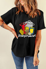 Black let the good time boil Fashion Graphic Tee Graphic Tees JT's Designer Fashion
