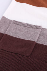 Open Front Colorblock Cardigan with Pockets Sweaters & Cardigans JT's Designer Fashion
