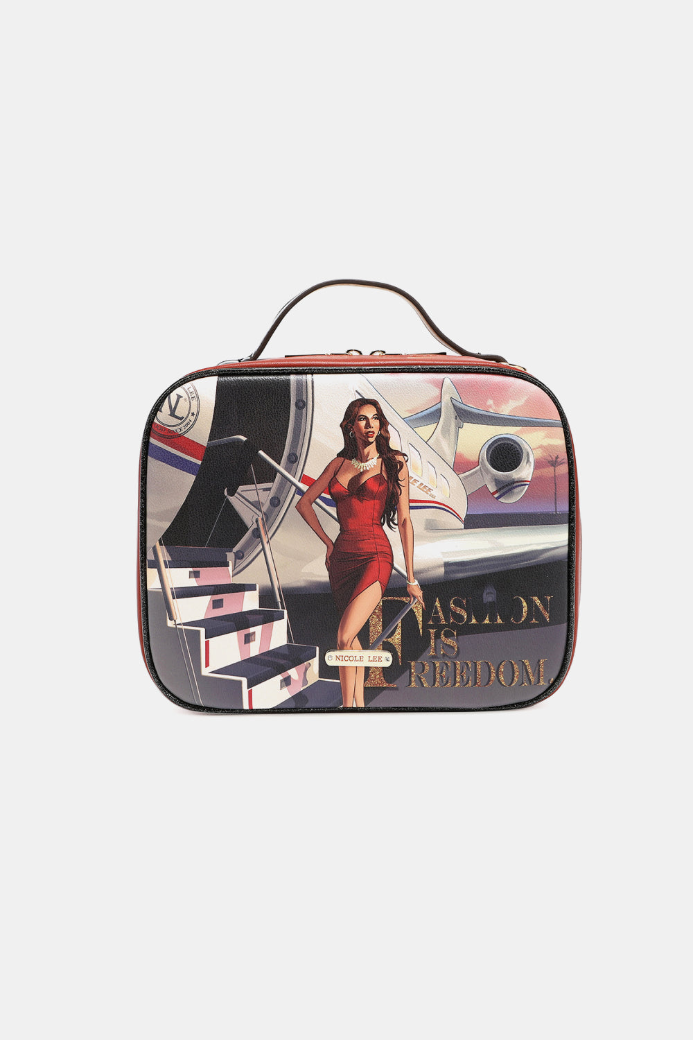Nicole Lee USA Printed Handbag with Three Pouches Handbags JT's Designer Fashion
